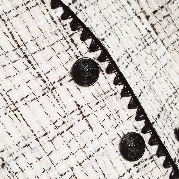 NEW Talbots Women's 6 Tipped Tweed Blazer Jacket Textured Classic Quiet Luxury - Picture 12 of 16